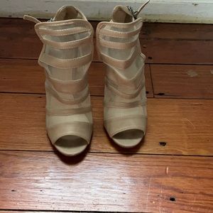 Nude Mesh heels